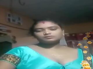 Tamil Indian BBW Blue Silky Blouse Live, porn 02